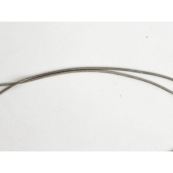 Minimalist Black Onyx Sterling Silver 925 Vintage Pendant Necklace - 17" - Picture 12 of 16